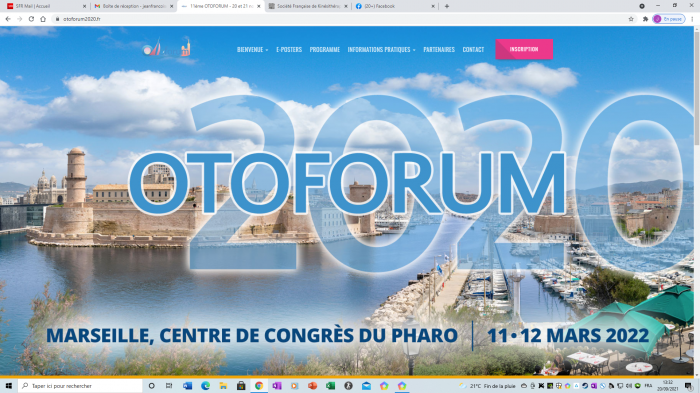 Nouvelle dates pour l'OTOFORUM Les 11 et 12 Mars 2022